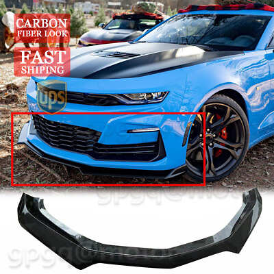 #ad For Camaro SS 16 2021 LS LT RS 19 2021 Carbon Fiber Front Bumper Lip Splitter $88.79