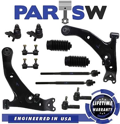 #ad 12Pc Control Arms Inner amp; Outer Tie Rods Sway Bar Ball Joints for Corolla Prizm $99.39