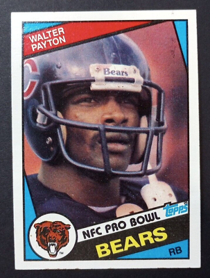 #ad 1984 Topps Football Card Walter Payton Chicago Bears #228 $4.59