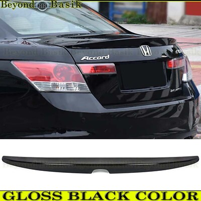 #ad #ad 2008 2012 Honda Accord 4 Door Sedan Factory Style Spoiler Trunk Wing GLOSS BLACK $52.45