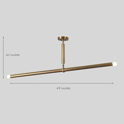 #ad Stilnovo Style Two Arm Brass Sputnik Ceiling Pendent Chandelier Pendant Light $270.00