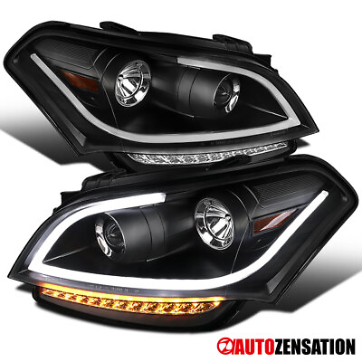 #ad Fit 2010 2011 Kia Soul Black Projector Headlights LED Bar Lamps LeftRight 10 11 $232.99