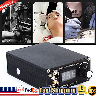 #ad Digital LED Tattoo Power Supply Box with Power Cord for Tattoo Machine Tool Part $24.94