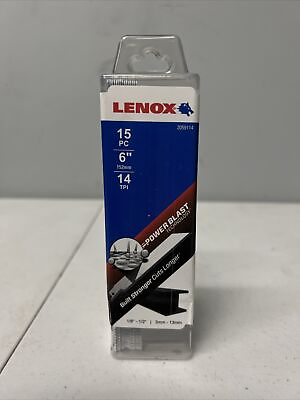 #ad LENOX Power blast 15 Pack Carbide Tooth 6 in 14 TPI $15.52