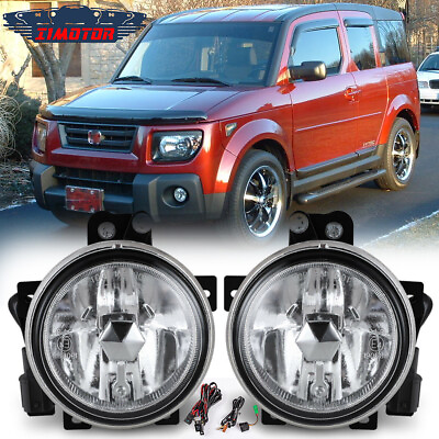#ad For 2003 2006 Honda Element Fog Lights Front Pair BumperWiringSwitch Lamps Kit $57.99