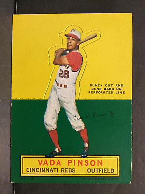 #ad 1964 Topps Baseball Stand Up Vada Pinson Cincinnati Reds Sku430A $39.99
