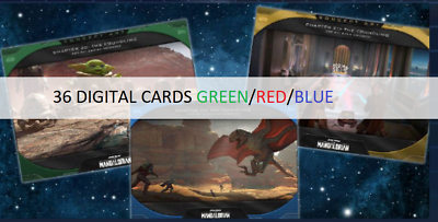 Topps Star Wars Card Trader CONCEPT ART CHAPTER 20 THE MANDALORIAN GREEN RED BLU $4.44