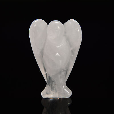 #ad Clear Quartz Hand Carved Angel Size 2#x27;#x27; $10.99