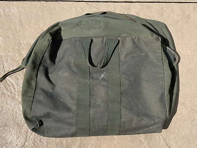 #ad Vintage Vietnam 1972 Green Kit Bag Flyers Military Issue USAF $99.99