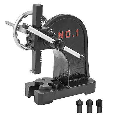 #ad VEVOR Arbor Press 1 Ton Rivet Press Machine with Handwheel Cast Iron Assembly $62.99