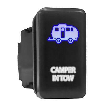 CAMPER IN TOW LED Push Button for TOYOTA 1.54 x 0.83 in Blue White $10.95