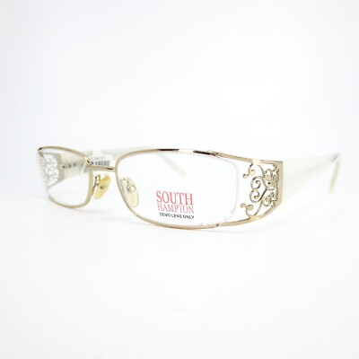 #ad South Hampton SH806 YG Eyeglasses Frames white gold Rectangular 52 18 130 $129.99