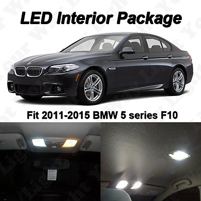 #ad 15 x White Error Free SMD LED Interior Lights For BMW 528i 535i 550i F10 Sedan $29.98