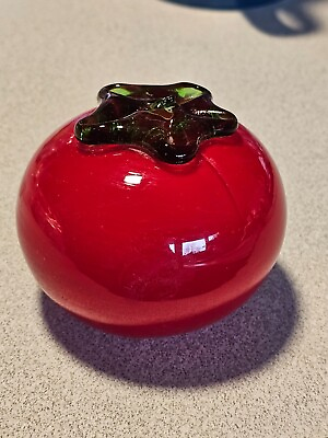 #ad Decorative Glass Murano Fruit Red Tomato or apple $4.99