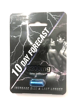 #ad 10Day FORECAST 3200mg 10 Pills Male Performance Enhancement Supplement $37.75