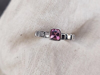 #ad Natural Tourmaline Gemstone 925 Sterling Silver Statement Ring Size 7 For Girls $37.61