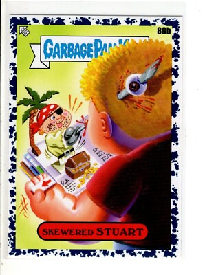 #ad SKEWERED STUART TOPPS GARBAGE PAIL KID CARD BOOKWORMS BLACK PARALLEL #89B EX $0.99
