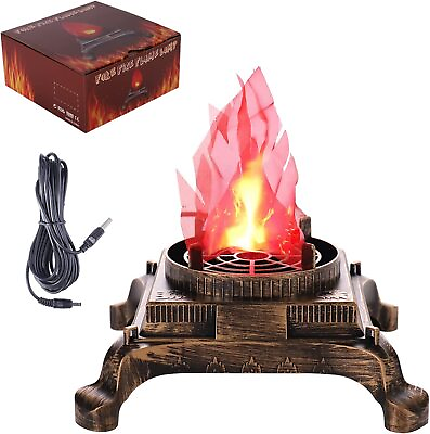 #ad Christmas 3W Prop LED Fake Fire Flame Effect Light Artificial 3D Campfire Lamp $15.38