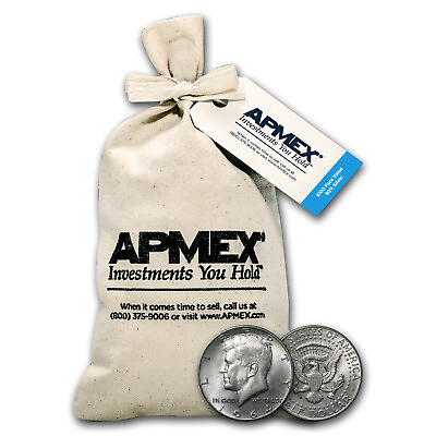 #ad 90% Silver Kennedy Half Dollars $100 Face Value Bag 1964 $2275.76