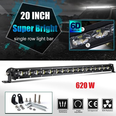 #ad Slim 20quot;inch LED Light Bar Spot Beam pods Fog Driving Work offroad For Truck SUV $28.99