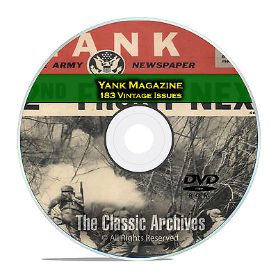 #ad Yank Magazine 183 Issues 1942 1945 WWII GI War Military Magazine DVD D30 $8.99