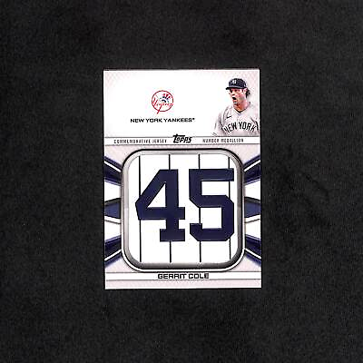 #ad Gerrit Cole 2022 Topps Jersey Number Medallion #JNM GC New York Yankees $2.99