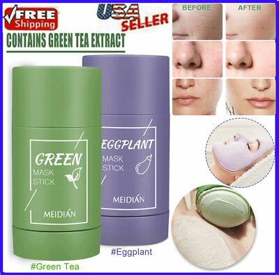 Green Tea Clay Mask Stick Purifying Facial Deep Cleansing Blackhead Acne Remover $5.84