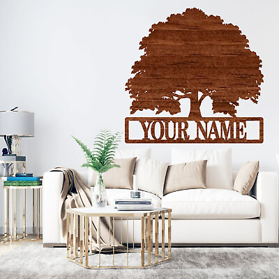 #ad Personalized Tree Scene Name sign Wood plaque signwood Crafts $15.00