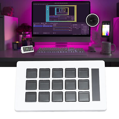 #ad 15 Key Visual Keyboard Professional Macro Keyboard LCD Custom Keyboard For S CHW $69.33