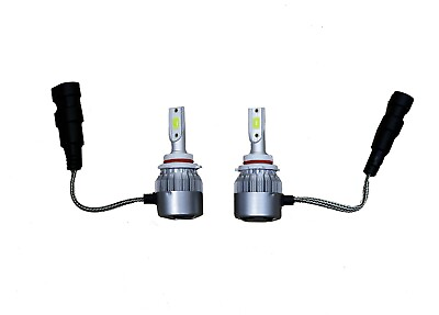 #ad 5202 LED Low or High Beam Bulb Kit Pair COB Chip 5000k Bright White Anti Flicker $11.95