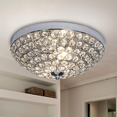 #ad Modern Crystal Ceiling Light Chandelier Lamp Flush Mount Pendant Fixture Mount $42.23