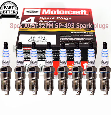 #ad #ad 8pcs Motorcraft Platinum Spark Plugs OEM SP493 AGSF32PM For Ford 4.6L 5.4L V8 $20.99