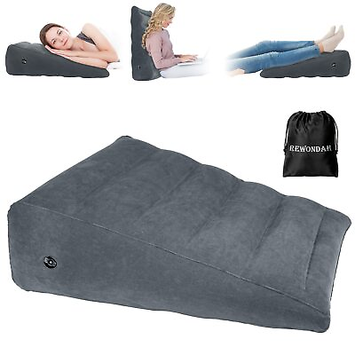 #ad Inflatable Wedge Pillow Portable Inflatable Wedge Pillow for Travel Fast In... $25.39