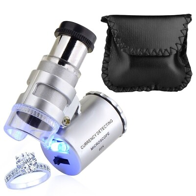 #ad #ad 60X Magnifying Magnifier Jeweler Eye Jewelry Loupe Loop Led Light $4.99
