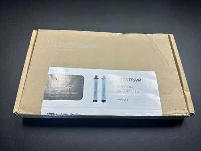 #ad Pack Of 2 Filters LifeStraw LSLS012P01 Personal Water Filter for Hiking SEALED $24.99