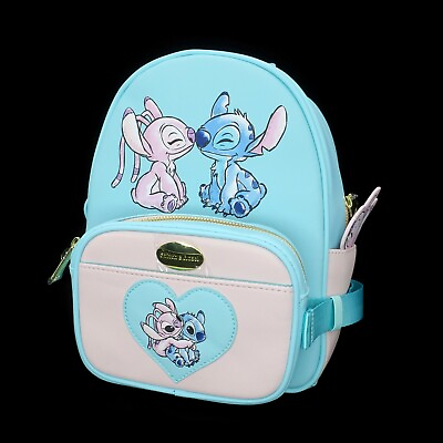 #ad Disney Lilo amp; Stitch Series Angel amp; Stitch 2 in 1 Mini Backpack Fanny Bag Set $99.95