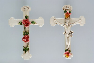 #ad Capodimonte Wall Crucifix Set of 2 Pcs 12x16 $199.00