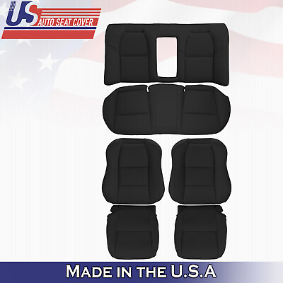 #ad 2004 Fits Acura TL Front amp; Rear Top amp; Bottom 6PCS Perforated Leather Covers BLK $996.55