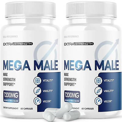 #ad Mega Male Supplement Pills 2 Pack 120 Capsules $57.95