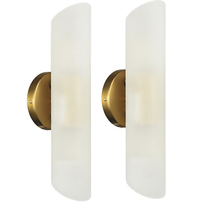 #ad 2pcs Bathroom Vanity Light Brass Wall Sconces Wall Light Cylinder Sconce Light $106.99