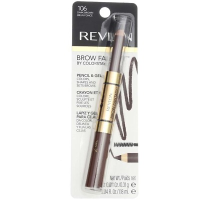 #ad #ad Revlon ColorStay Brow Fantasy Eyebrow 2 in 1 Gel amp; Pencil #106 Dark Brown $7.99