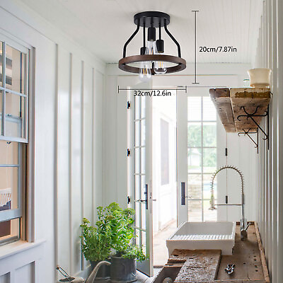 #ad Retro Ceiling Light Farmhouse Hanging Lighting Bedrooms Pendant Lamp Chandelier $43.61