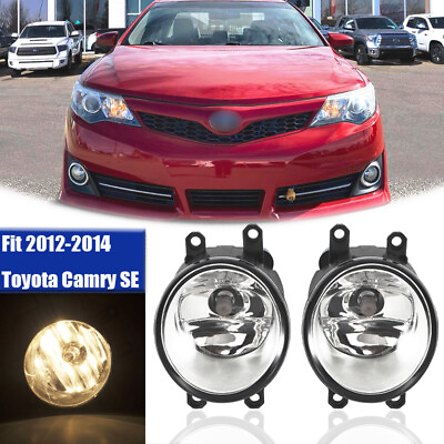 #ad Fit 2012 2013 2014 Toyota Camry SE Front Bumper Halogen Fog Lights Lamps LH RH $15.99