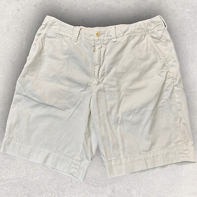#ad Polo Ralph Lauren Shorts Men#x27;s 36 White White Pony Classic Fit 10quot; $22.00
