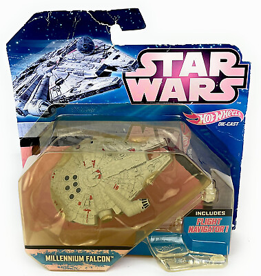 Star Wars Hotwheels Diecast Millennium Falcon Flight Navigator Stand Disney NEW $14.99