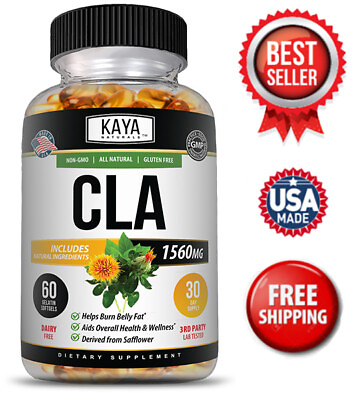 #ad CLA 60ct Fat Burner Appetite Suppressant Weight Loss Lean Muscle and Tone $9.98