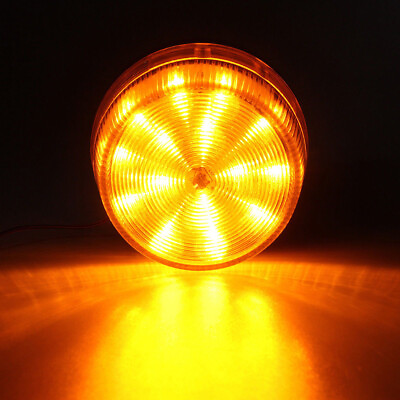 LED DC12V Warning Flash Light Amber Car Beacon Strobe Emergency LED Lamp $21.65
