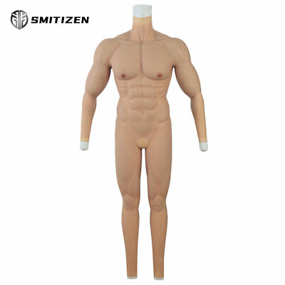 #ad SMITIZEN Silicone Professional Male Fake Muscle Macho Full Bodysuit Latex Suit $615.48