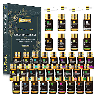 #ad MAYJAM 35Pcs 5ml Essential Oil Set Aromatherapy Gift 100% Pure Oils For Diffuser $24.29
