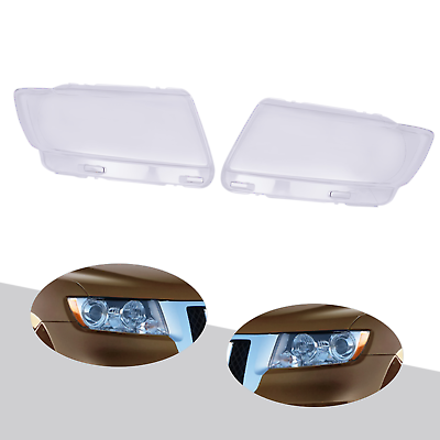 #ad Pair Lens Cover Replacement For Jeep Grand Cherokee 2011 2013 Front Headlight $68.40